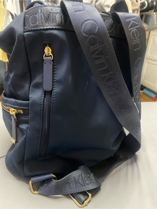 Calvin Klein Navy Backpack with Gold Hardware main image 5